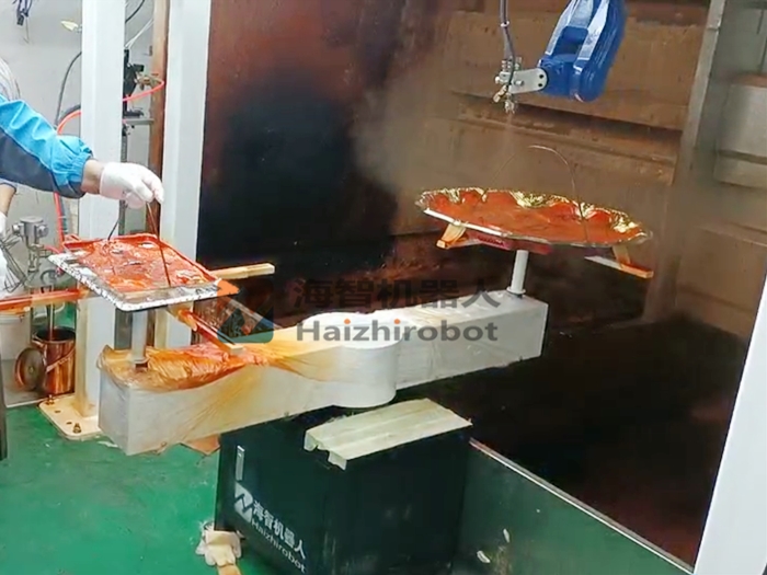 餐具噴涂 機器人懸掛噴油噴漆